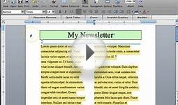 Format Columns in Microsoft® Word 2008 for Mac